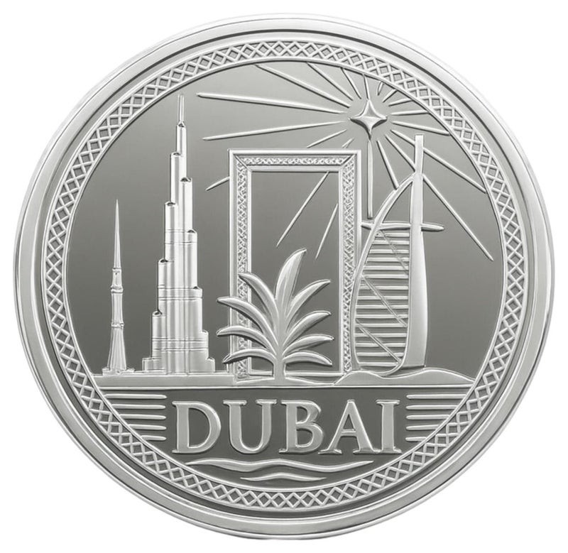Swiss gold Dubai Silver Coin - 1 oz - Image 3